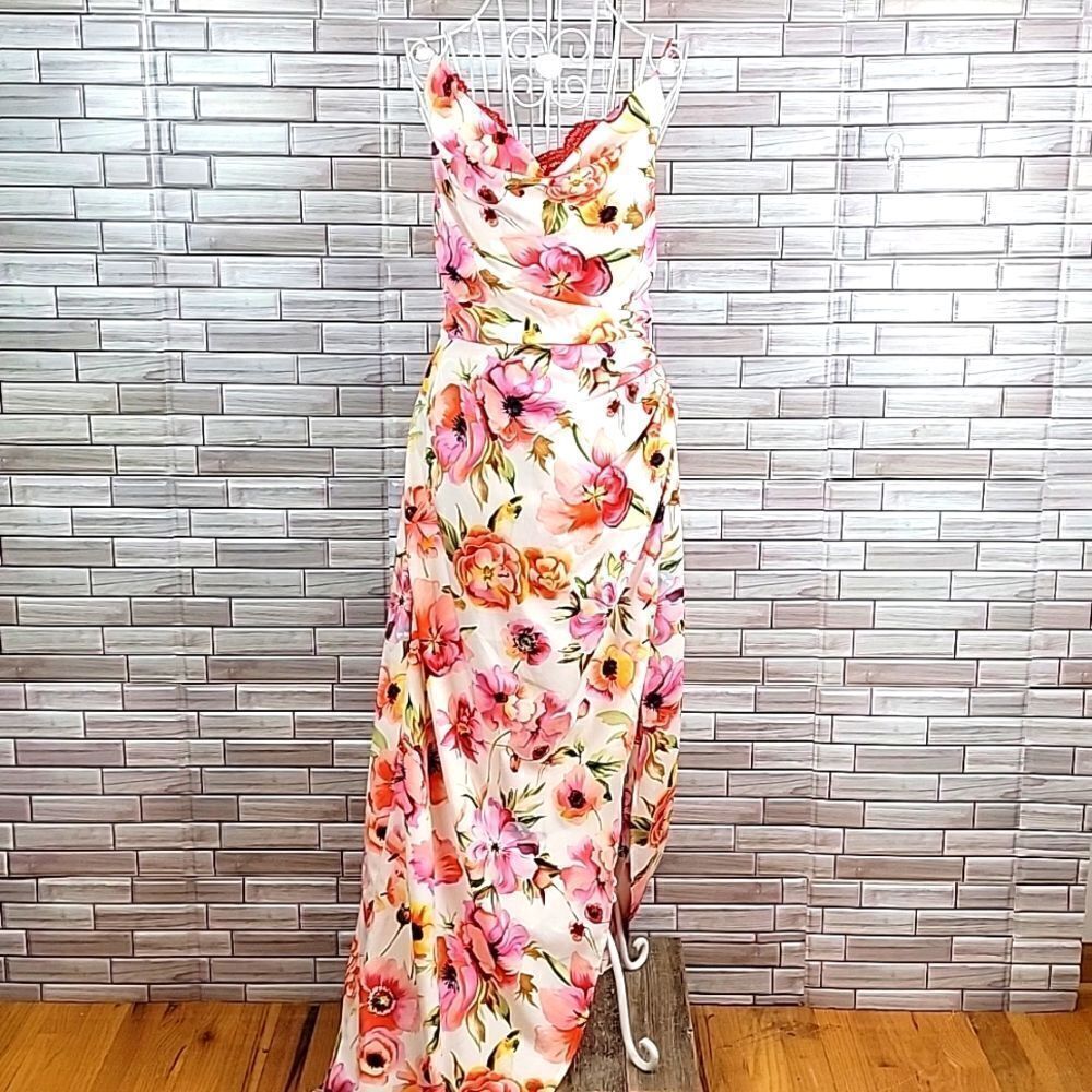 Handmade floral maxi dress Size S